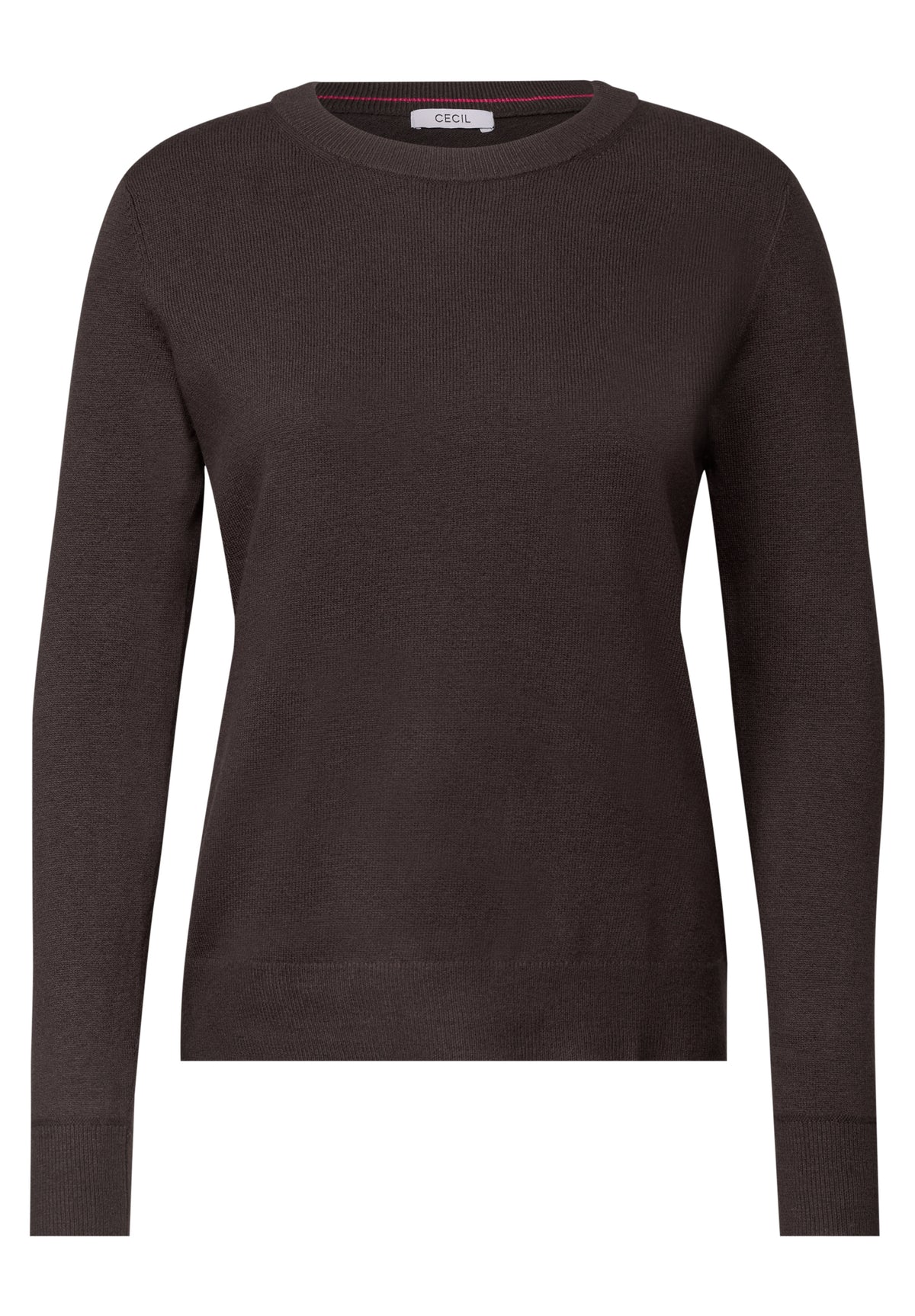 CECIL Damen Rundhals-Pullover - Braun meliert truffle brown melange