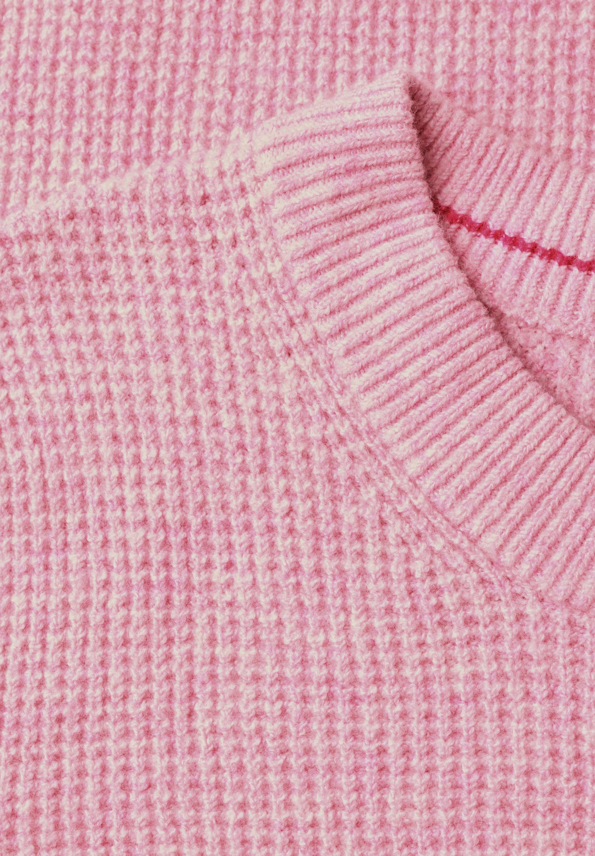 CECIL Damen Strukturpullover mit Rundhals - Rosa meliert mellow rose melange
