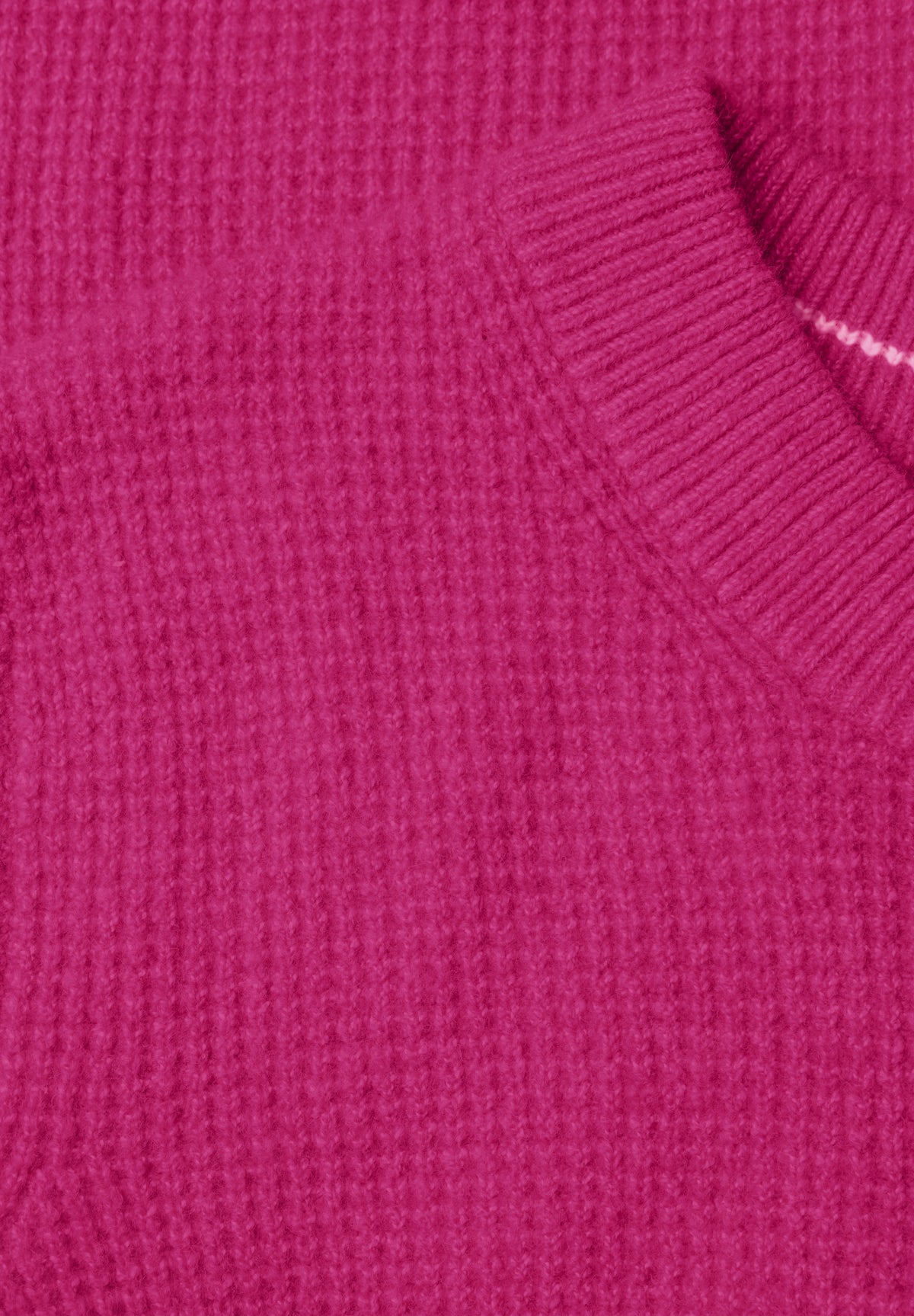 CECIL Damen Strukturpullover mit Rundhals - Pink meliert pink flash melange