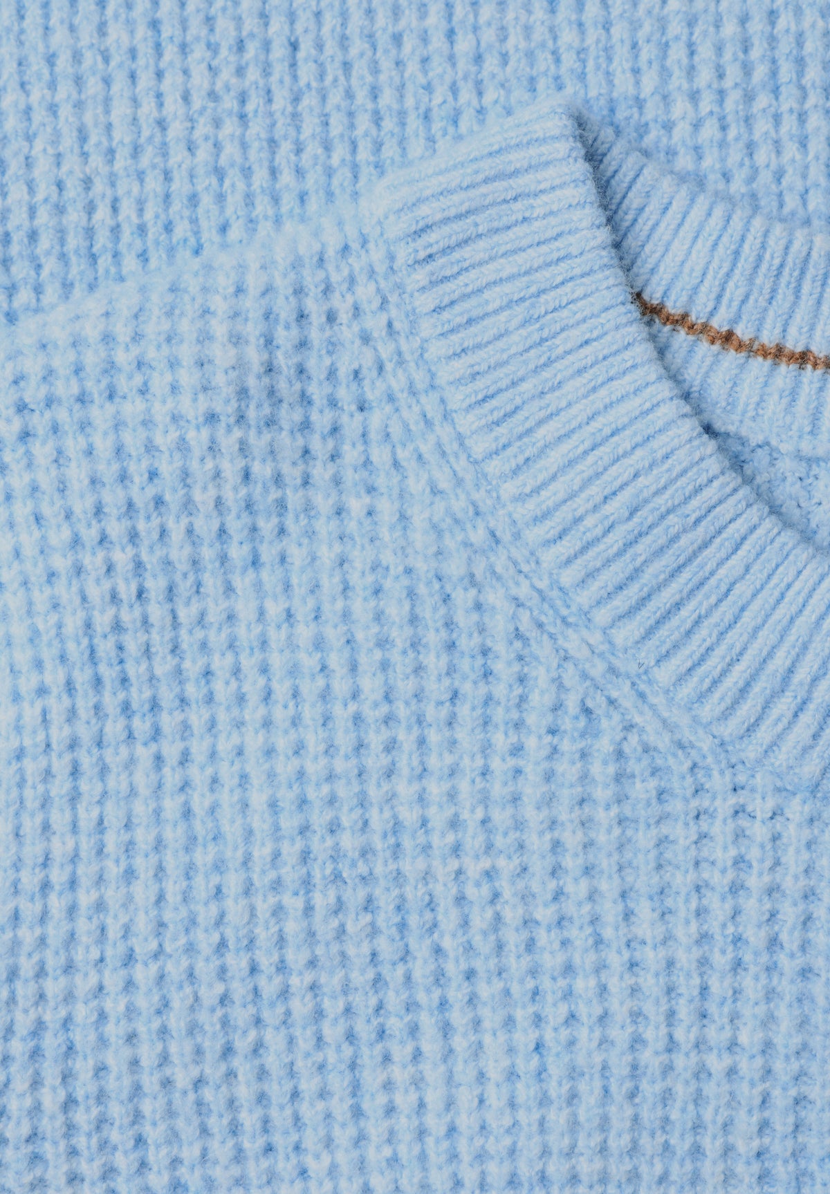 CECIL Damen Strukturpullover mit Rundhals - Blau meliert cosmopolitan blue melange