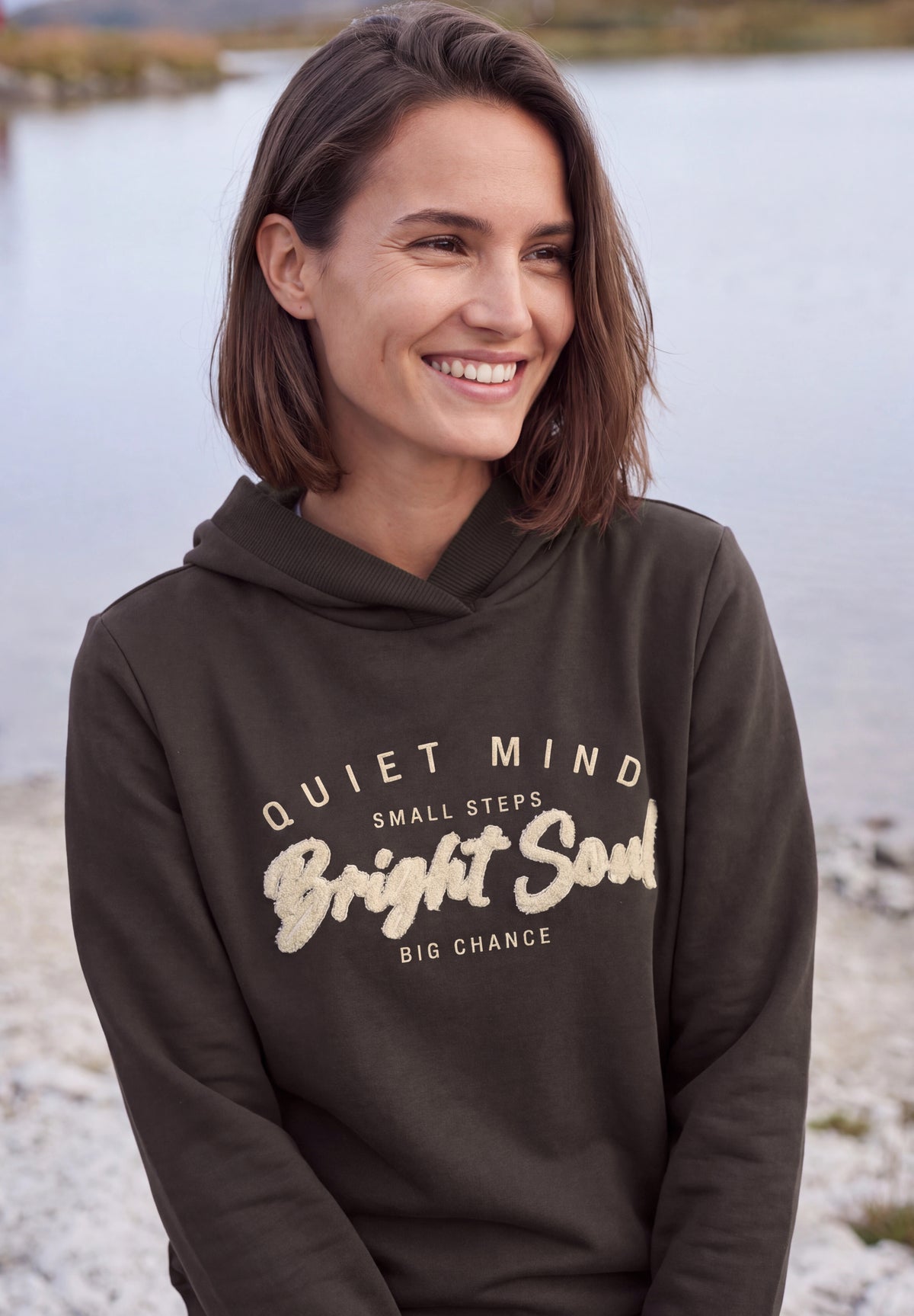 CECIL Damen Hoodie-Sweatshirt mit Rippdetails - Trüffelbraun truffle brown
