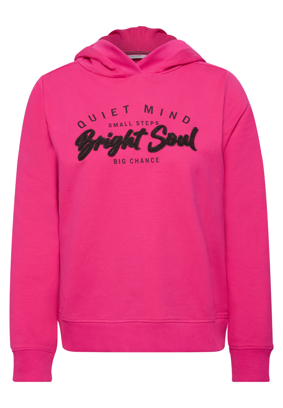 CECIL Damen Hoodie-Sweatshirt mit Rippdetails - Pink pink flash