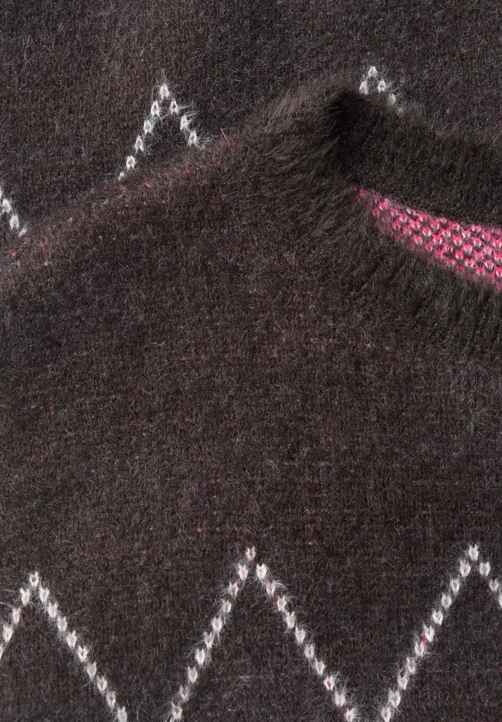 Brauner CECIL Pullover mit Argyle-Muster und pinkfarbenen Rauten