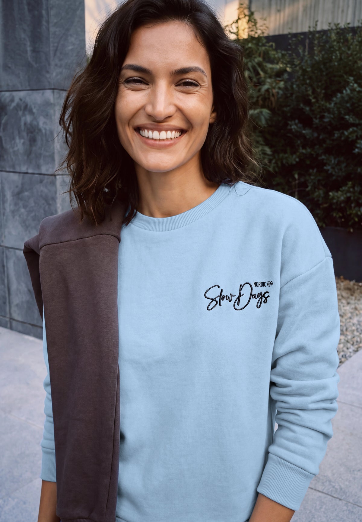 CECIL Damen Sweatshirt mit Stickerei - Blau cosmopolitan blue
