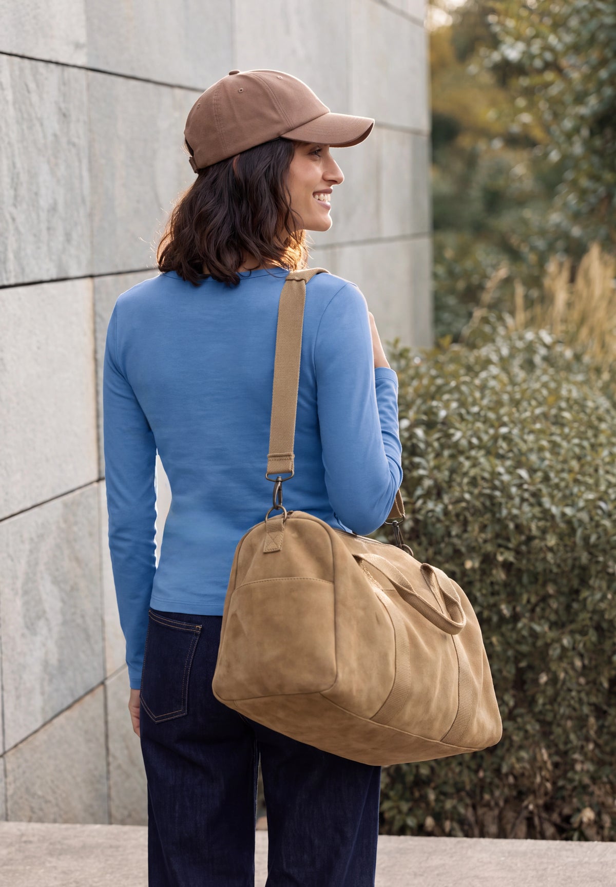 CECIL Damen Basic Langarmshirt mit Rundhals - Blau north blue