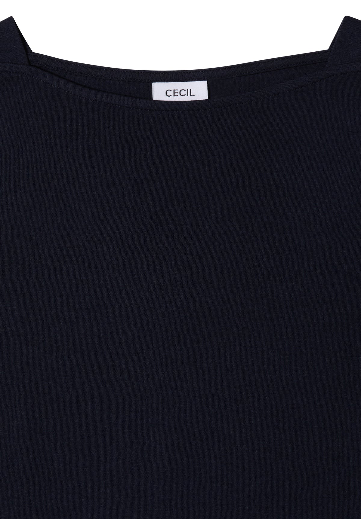 CECIL Damen Basic Shirt mit U-Boot-Ausschnitt - Dunkelblau urban dark blue