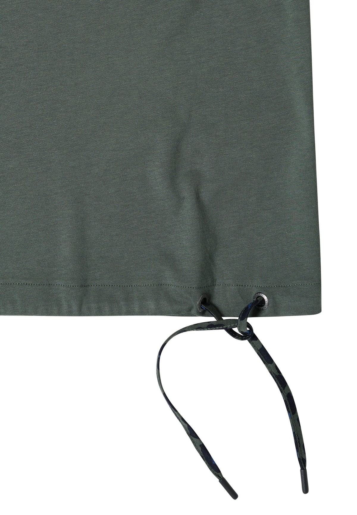 CECIL Damen T-Shirt mit U-Boot-Ausschnitt und Leo-Piping - Olivgrün dried olive green