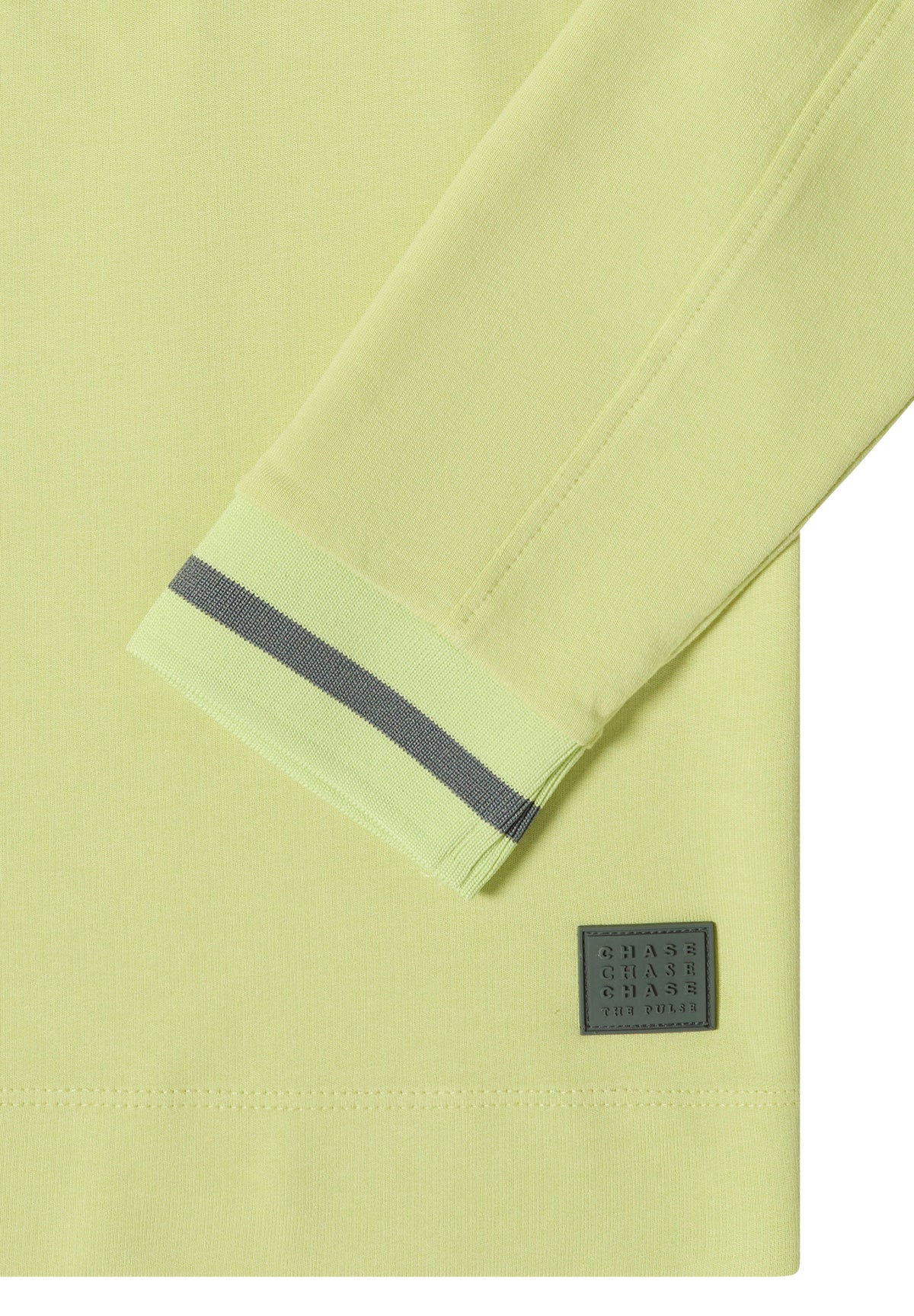 CECIL Damen Langarmshirt mit Streifendetail - Grün citrin green