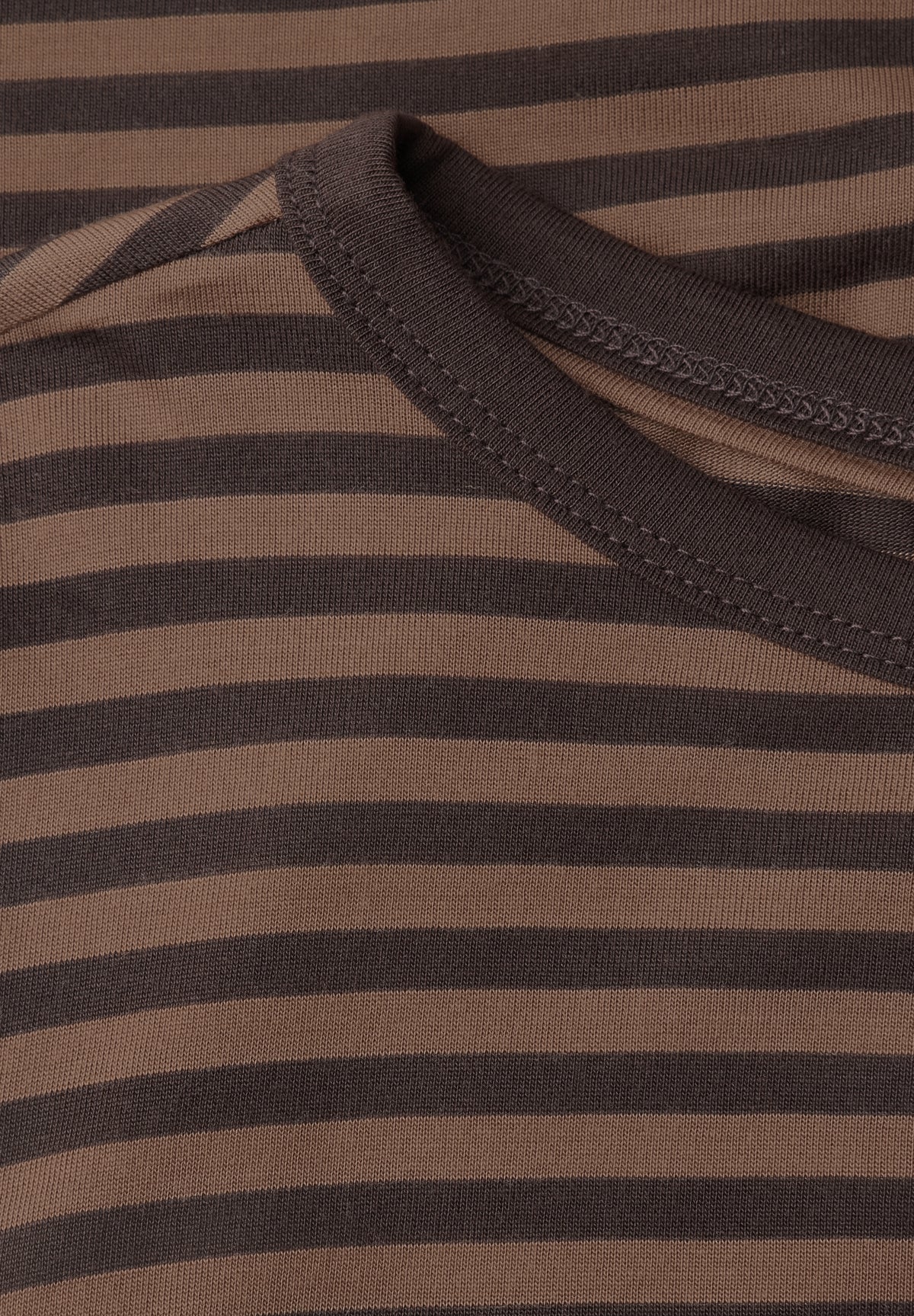 CECIL Damen Streifen-Langarmshirt mit U-Boot-Ausschnitt - Trüffelbraun truffle brown