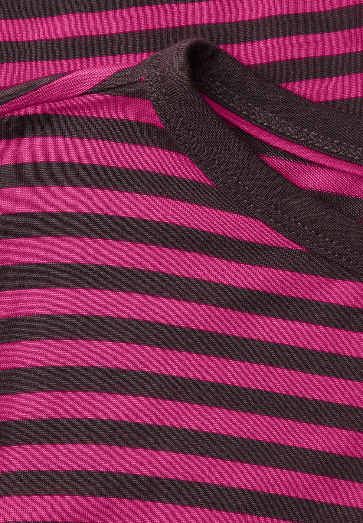 CECIL Damen Streifen-Langarmshirt mit U-Boot-Ausschnitt - Pink pink flash