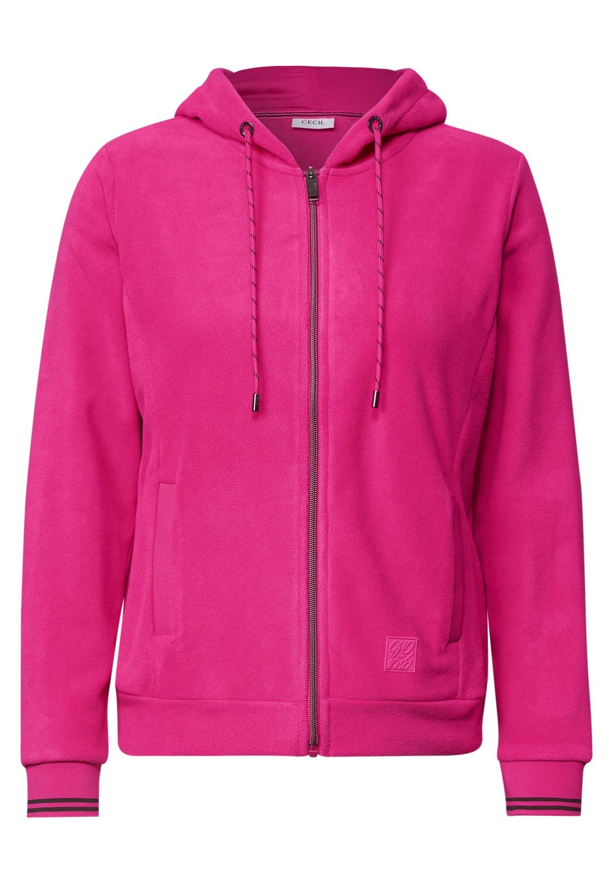 CECIL Damen Fleecejacke mit Kapuze - Pink pink flash