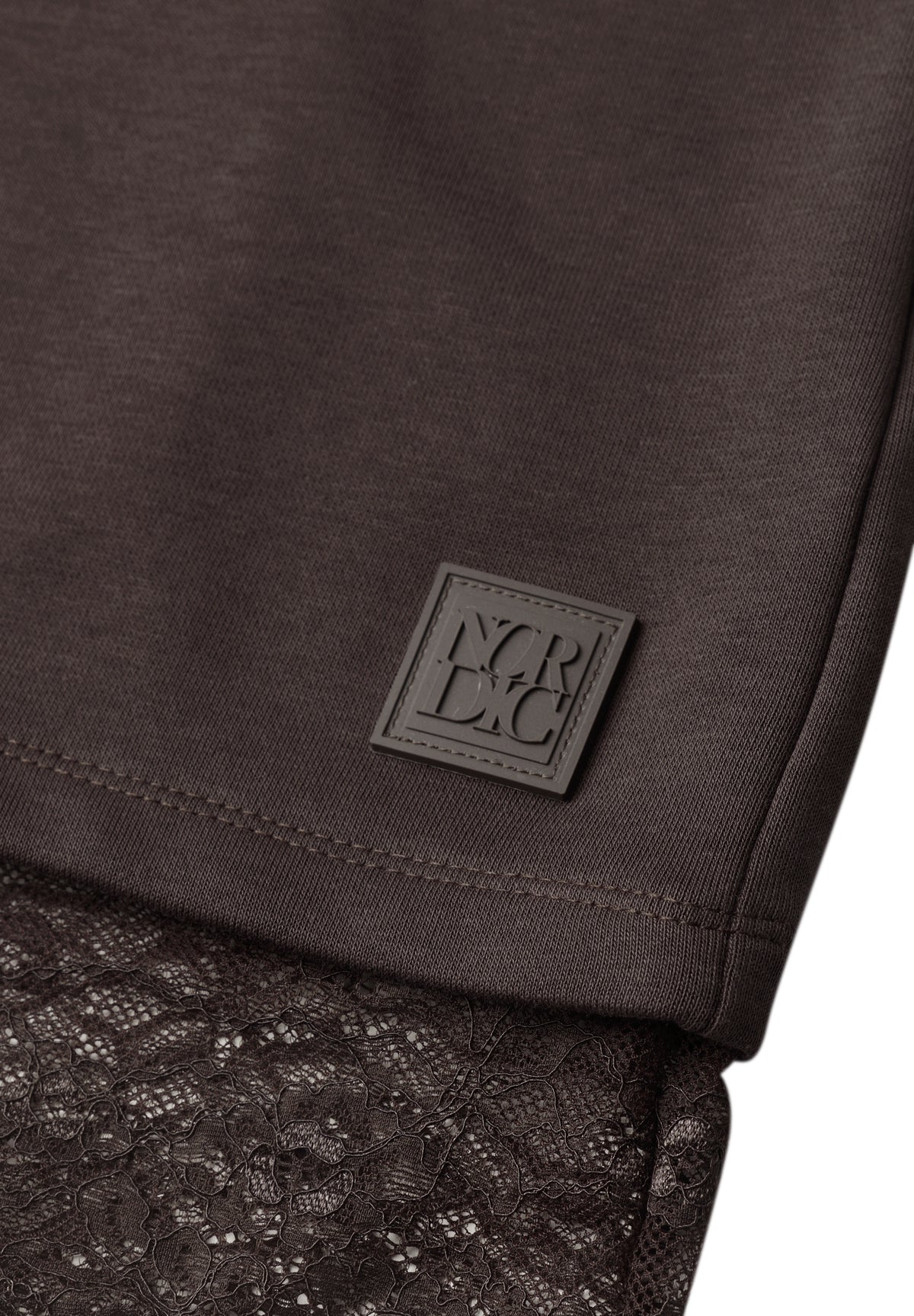 CECIL Damen Langarmshirt mit Spitzenkante - Trüffelbraun truffle brown