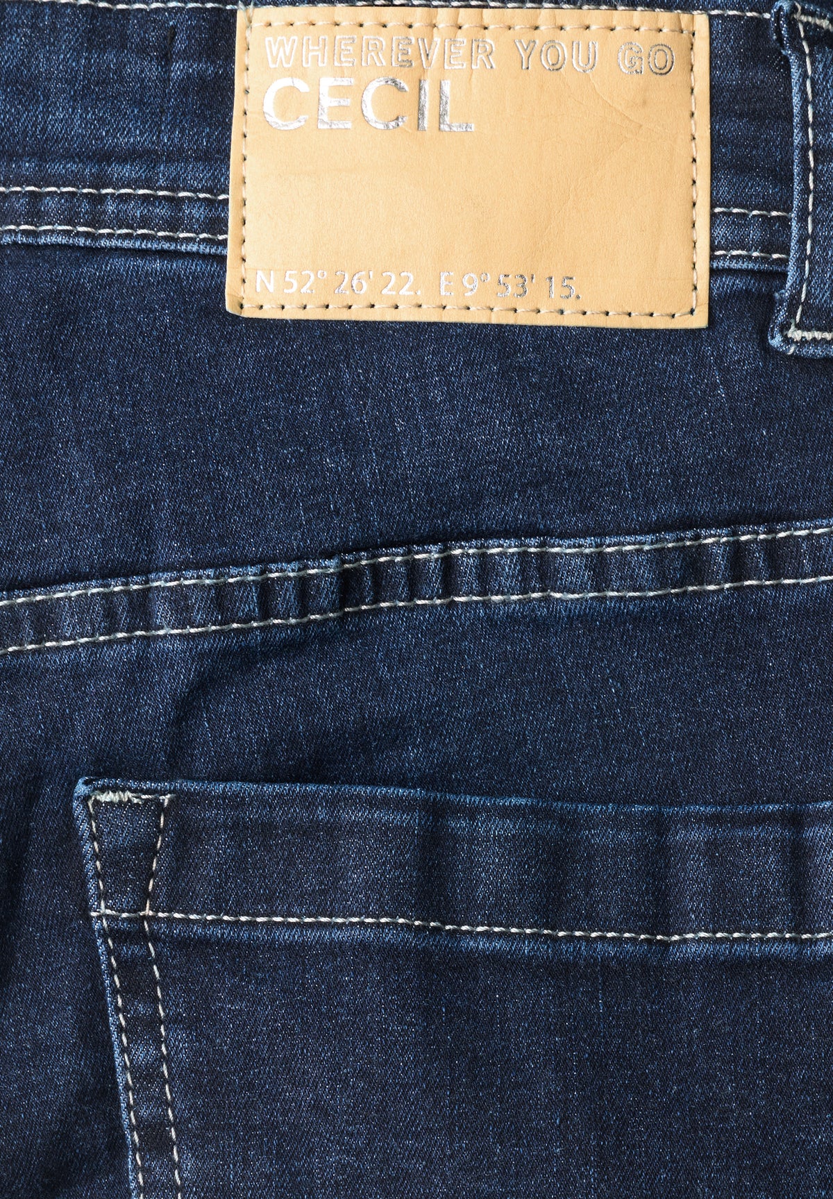 CECIL Damen High Waist Bootcut Jeans - Blau blau