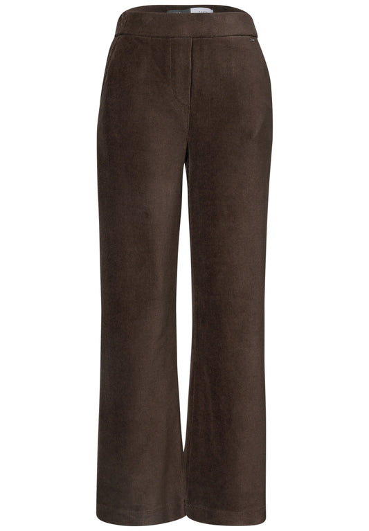 CECIL Damen High Waist Straight Leg Cordhose - Trüffelbraun truffle brown