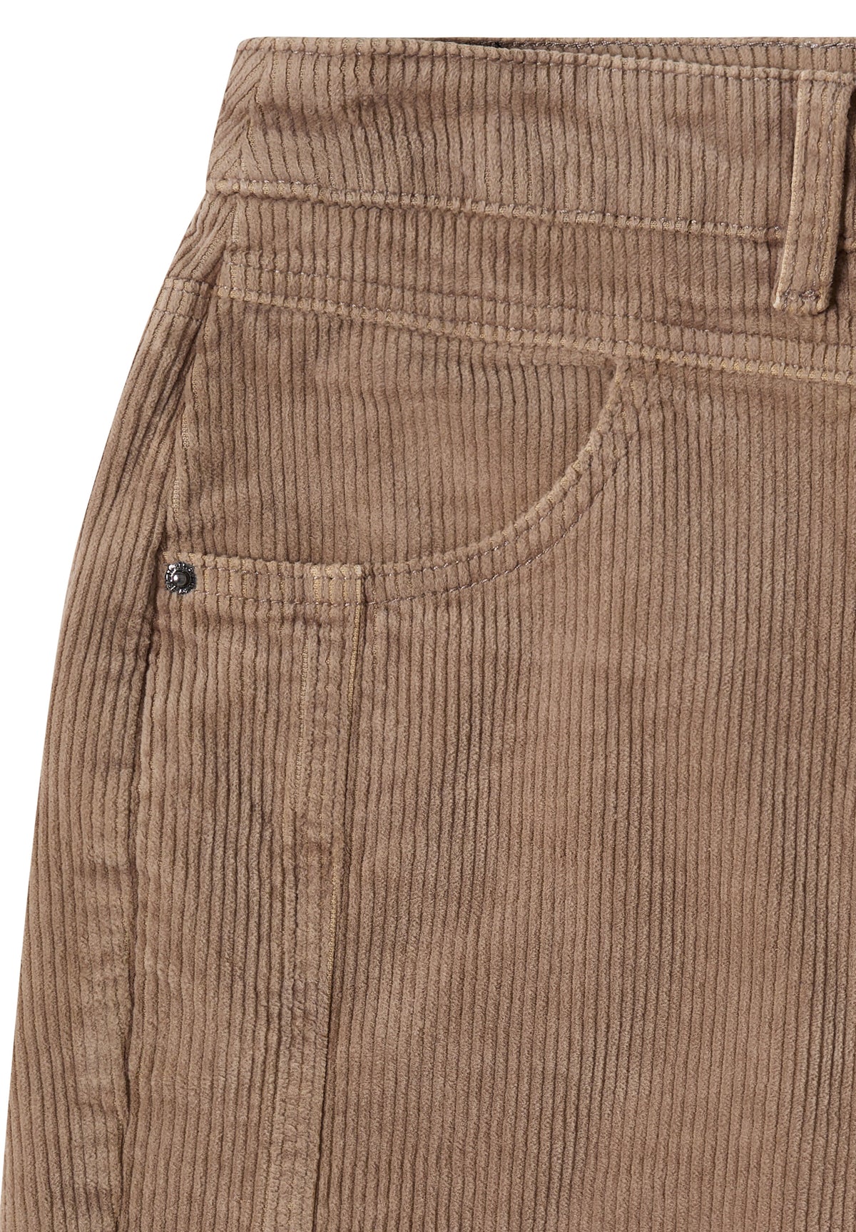 CECIL Damen Mid Waist Barrel Leg Cordhose - Mokkabraun creamy mocha