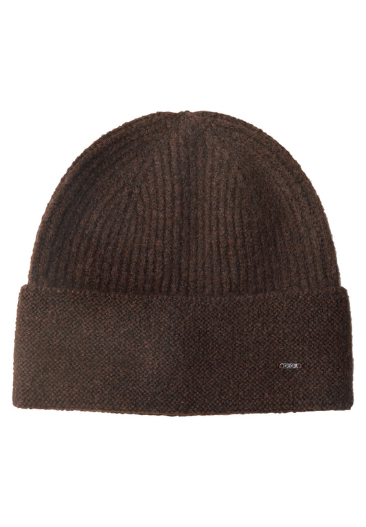 CECIL Damen Beanie in Melange-Optik - Schokoladenbraun meliert choco sauce brown melange