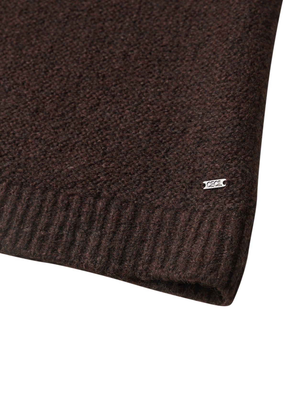 CECIL Damen Loop-Schal in Melange-Optik - Schokoladenbraun meliert choco sauce brown melange