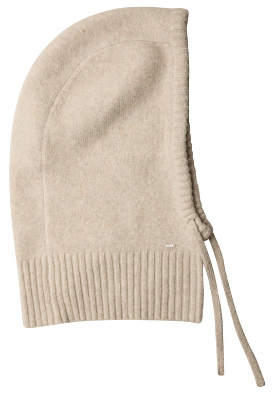 CECIL Damen Balaclava mit Tunnelzug - Beige meliert powder beige melange
