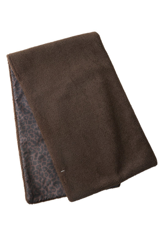 CECIL Damen Teddy-Schal mit Leo-Rückseite - Schokoladenbraun chocolate sauce brown
