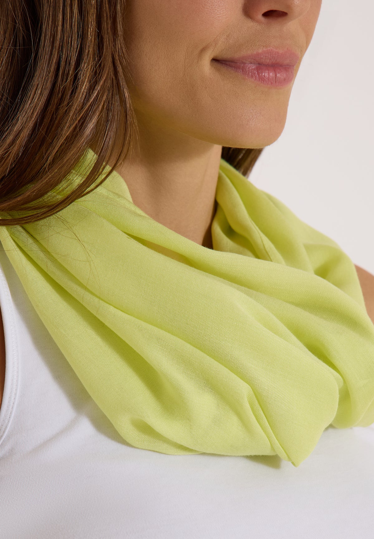 CECIL Damen Loop-Schal in Unifarbe - Grün citrin green