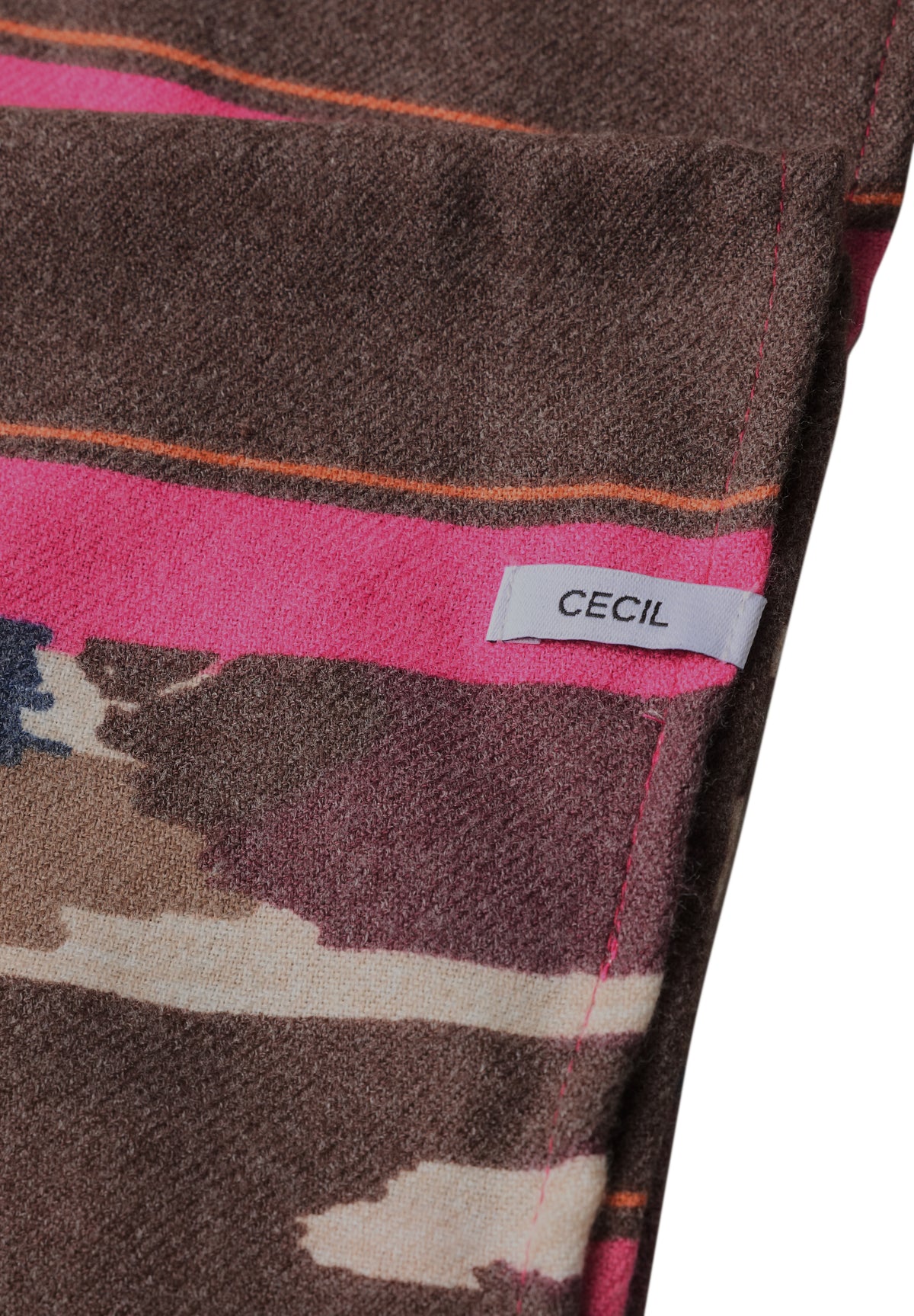 CECIL Damen Loop-Schal mit Grafikprint - Trüffelbraun truffle brown