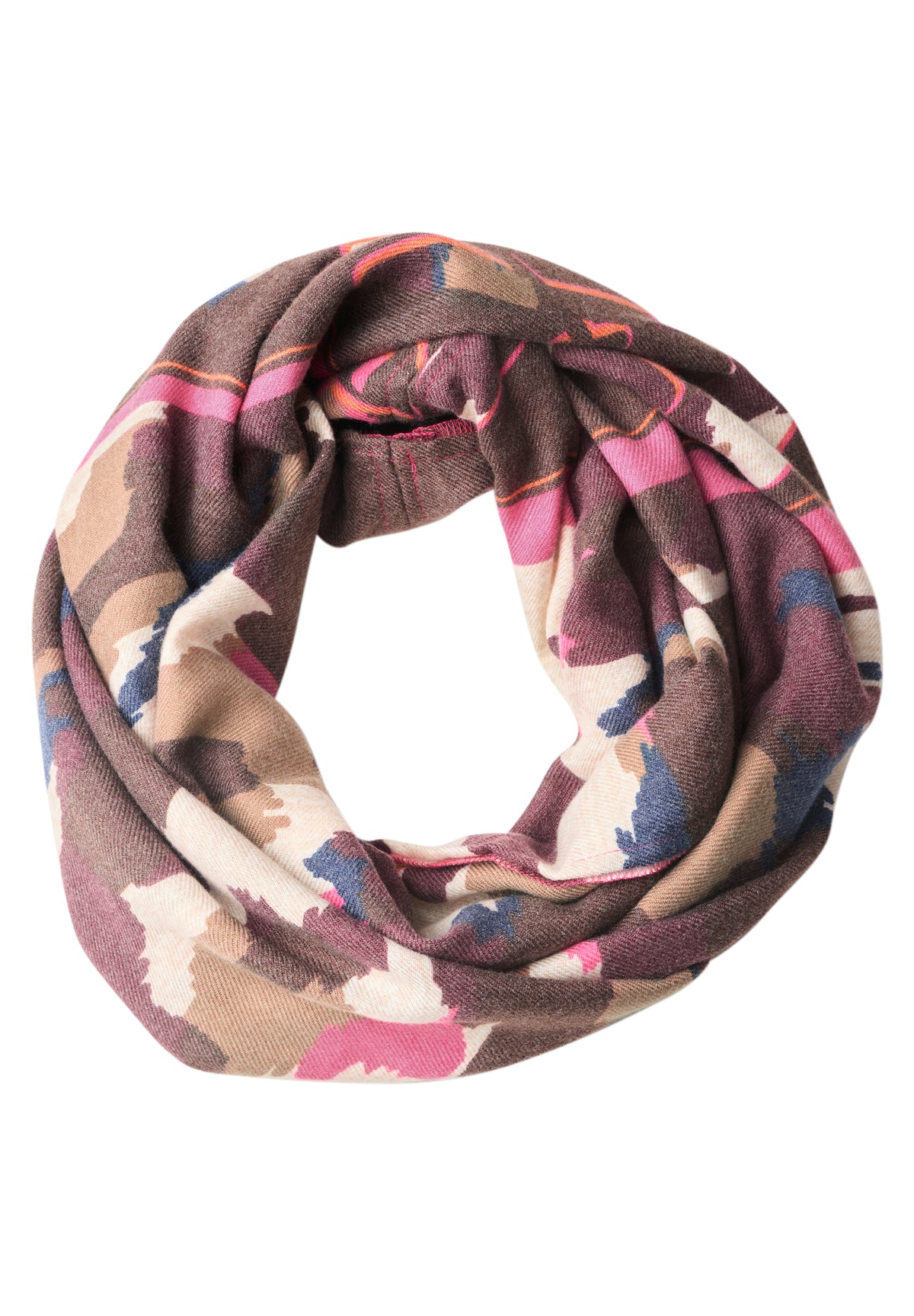 CECIL Damen Loop-Schal mit Grafikprint - Trüffelbraun truffle brown