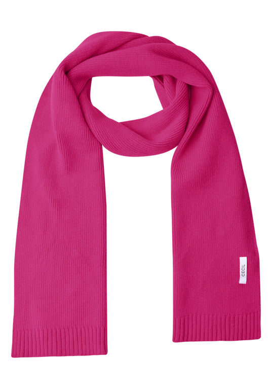 CECIL Damen Langer Strickschal - Pink pink flash