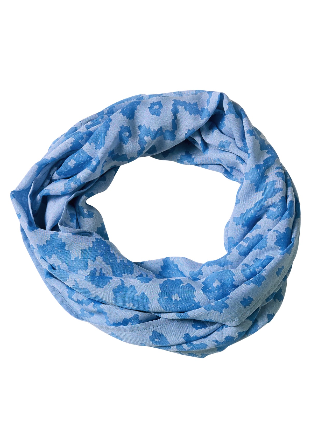 CECIL Damen Loop-Schal mit Ausbrenner-Muster - Blau north blue