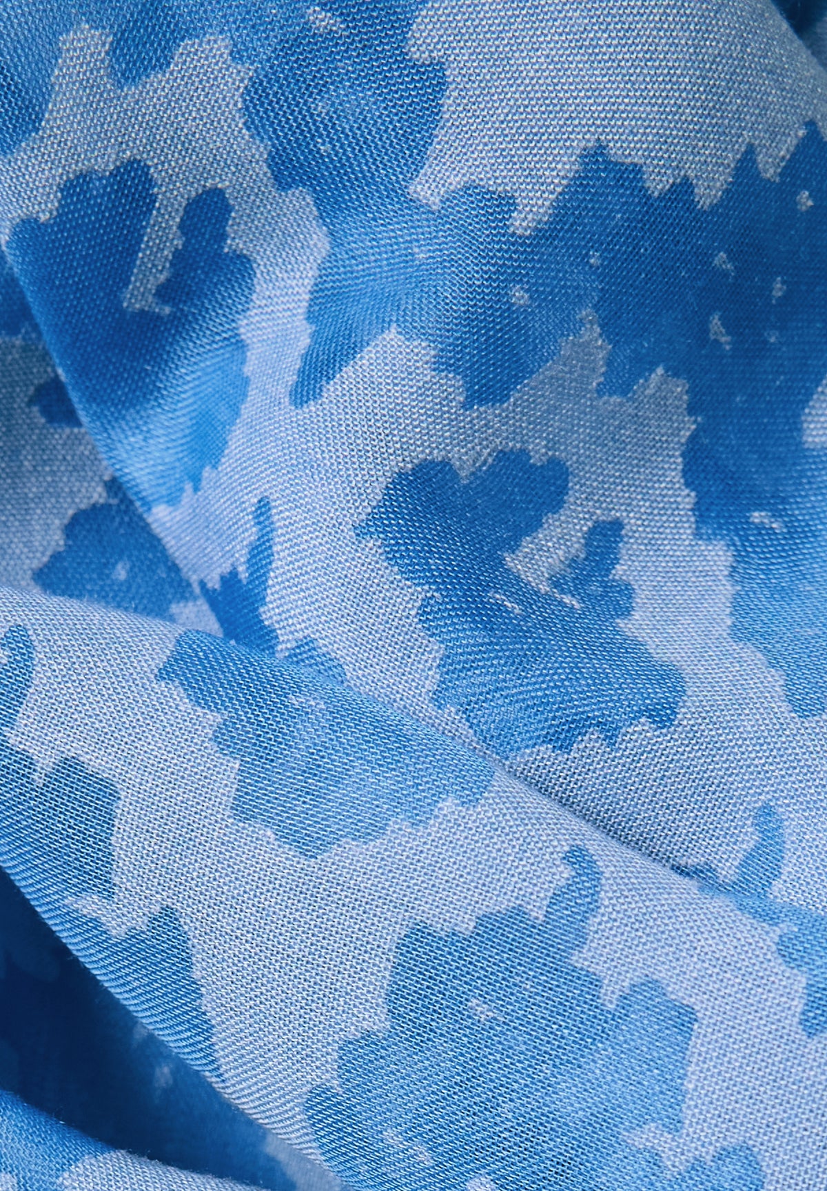 CECIL Damen Loop-Schal mit Ausbrenner-Muster - Blau north blue