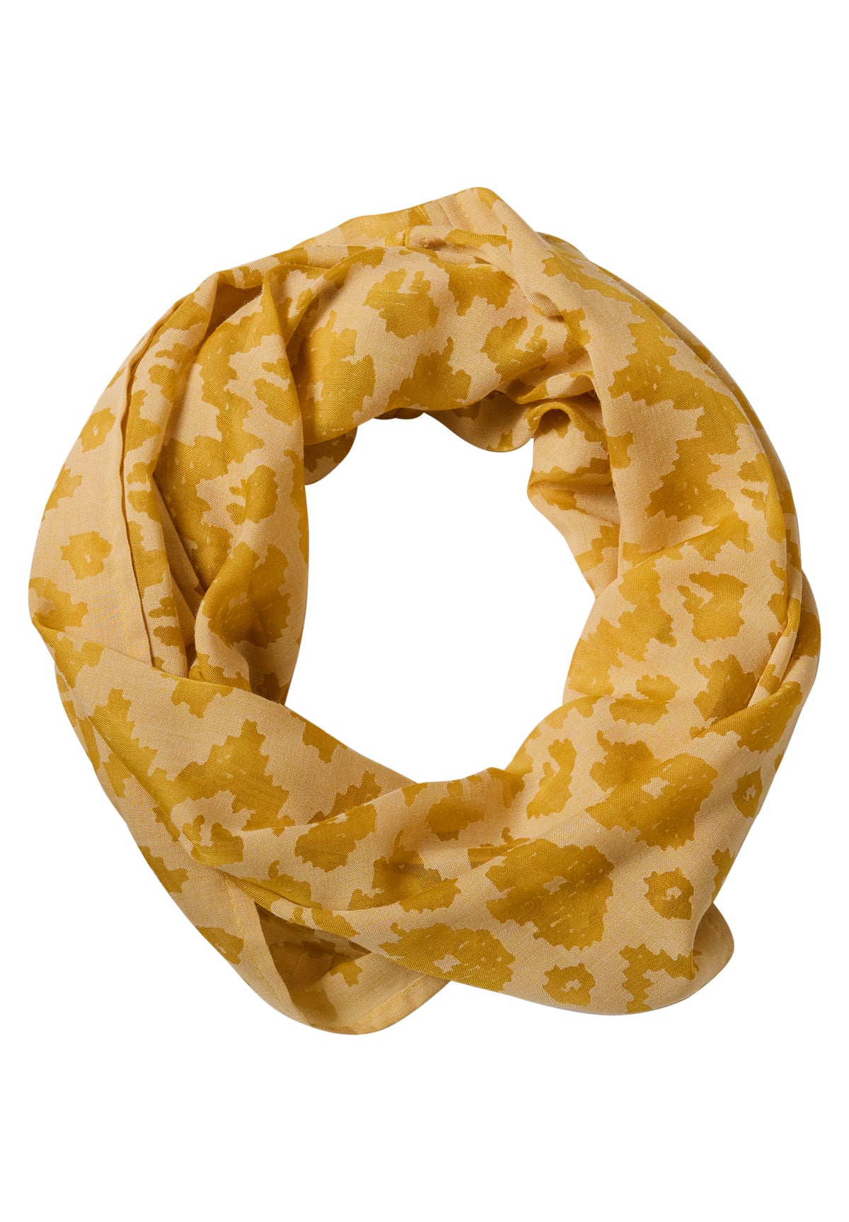 CECIL Damen Loop-Schal mit Ausbrenner-Muster - Honiggelb golden honey