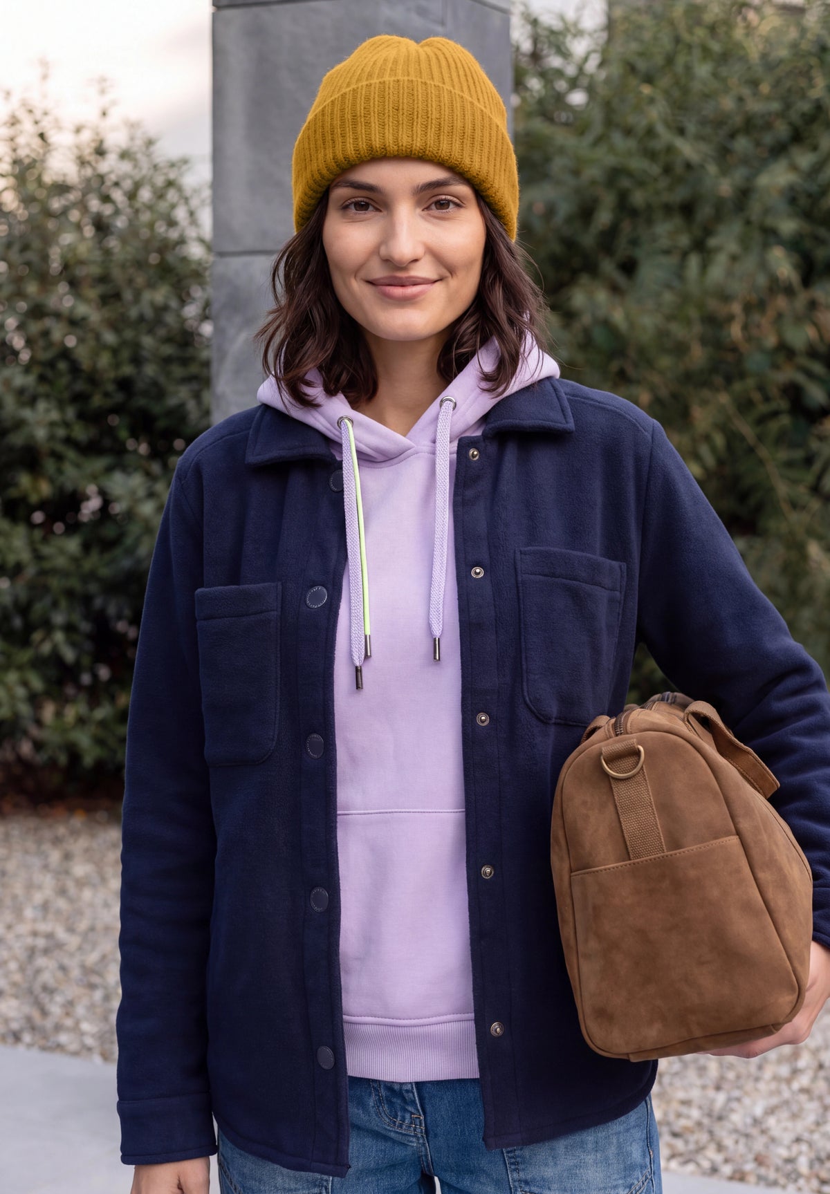 CECIL Damen Rippstrick-Beanie - Honiggelb meliert golden honey melange