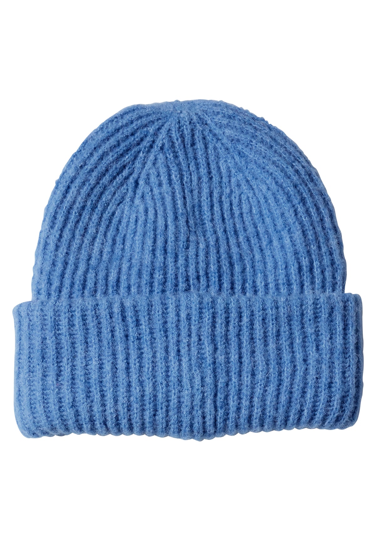 CECIL Damen Rippstrick-Beanie - Blau meliert north blue melange
