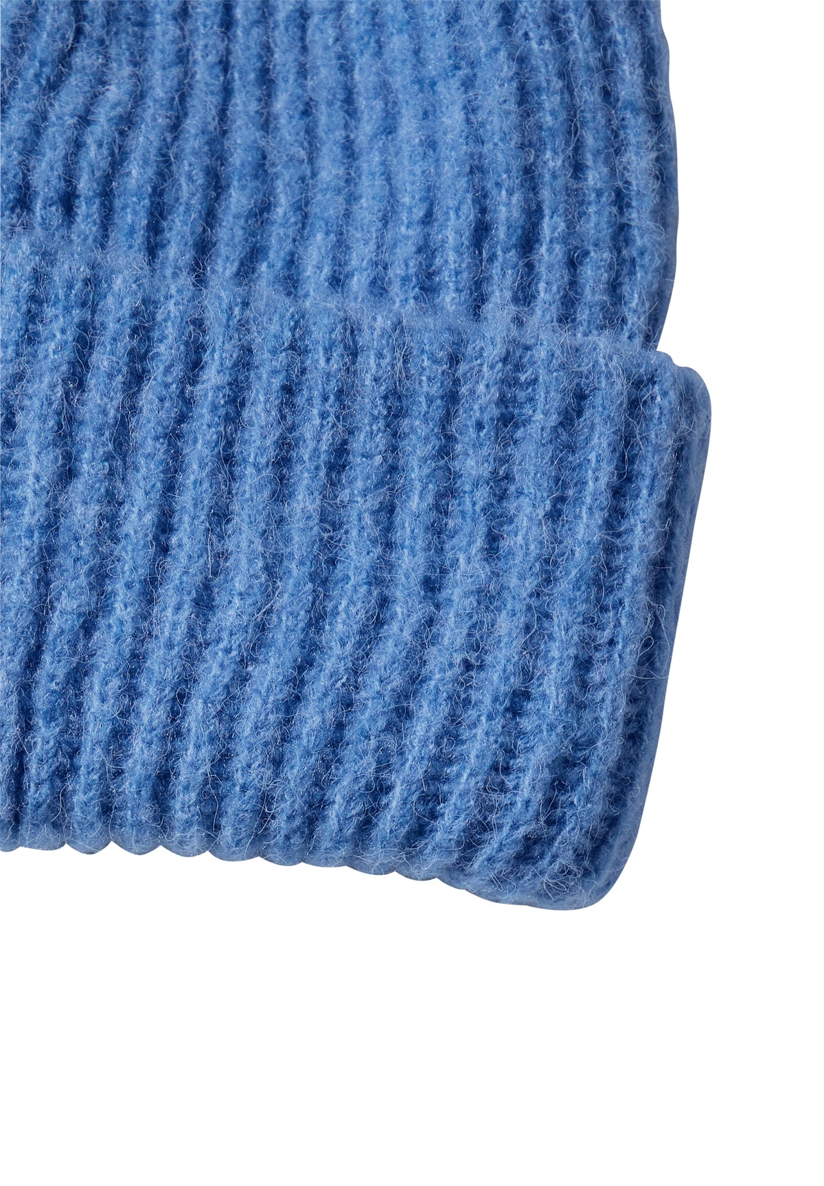 CECIL Damen Rippstrick-Beanie - Blau meliert north blue melange