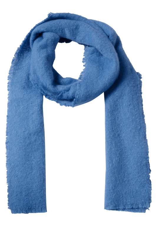 CECIL Damen Strickschal mit Fransen - Blau north blue