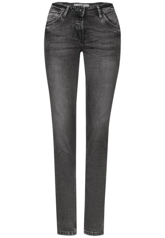 Lange Jeans von Cecil in Grau, Modell Scarlett
